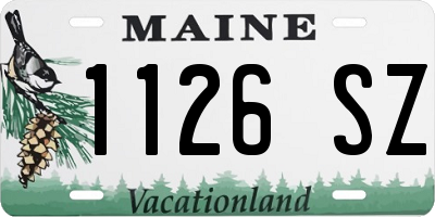 ME license plate 1126SZ