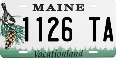 ME license plate 1126TA