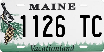 ME license plate 1126TC