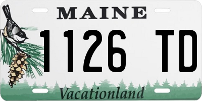 ME license plate 1126TD