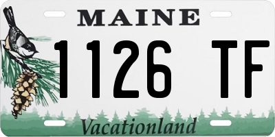 ME license plate 1126TF