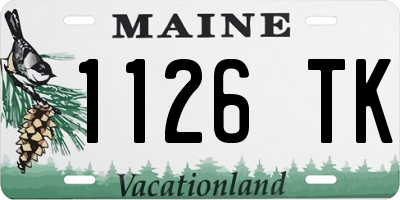 ME license plate 1126TK