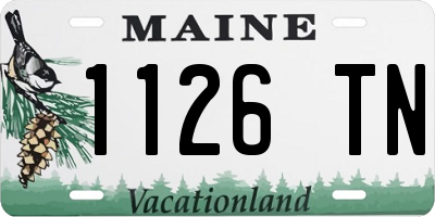 ME license plate 1126TN