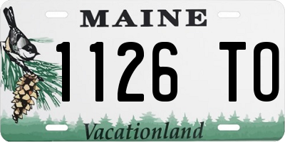 ME license plate 1126TO