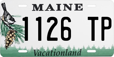 ME license plate 1126TP