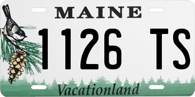 ME license plate 1126TS