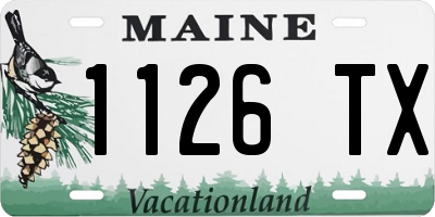 ME license plate 1126TX