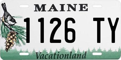 ME license plate 1126TY
