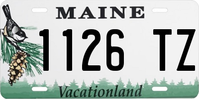 ME license plate 1126TZ