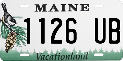 ME license plate 1126UB