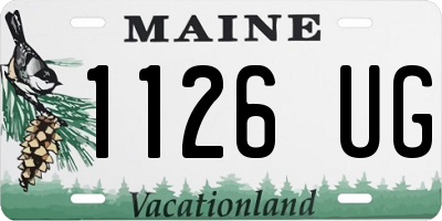 ME license plate 1126UG