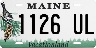 ME license plate 1126UL