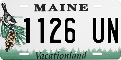 ME license plate 1126UN