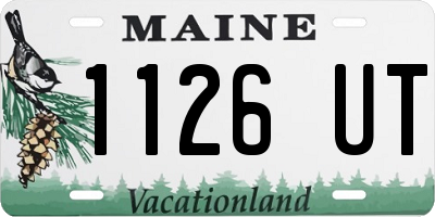 ME license plate 1126UT