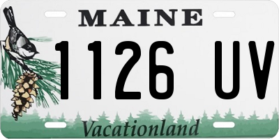 ME license plate 1126UV