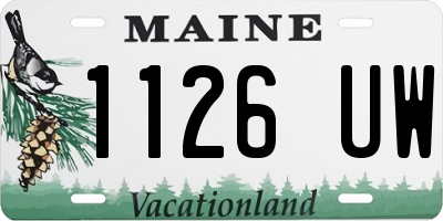 ME license plate 1126UW