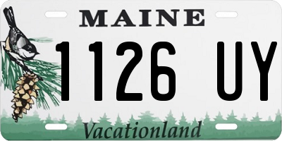 ME license plate 1126UY