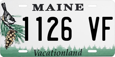 ME license plate 1126VF