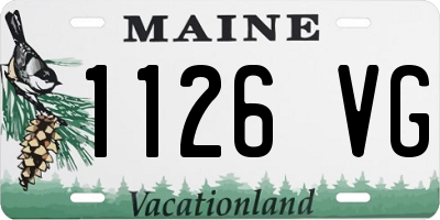 ME license plate 1126VG