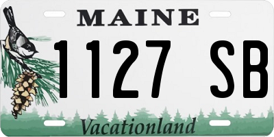 ME license plate 1127SB