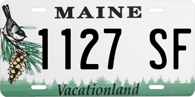 ME license plate 1127SF