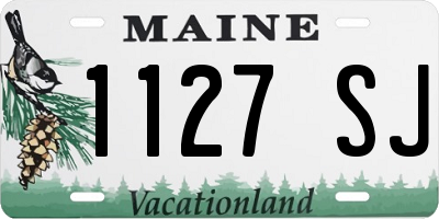 ME license plate 1127SJ