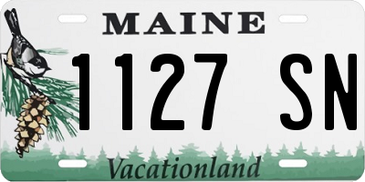 ME license plate 1127SN