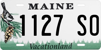 ME license plate 1127SO