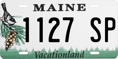 ME license plate 1127SP