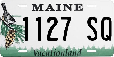 ME license plate 1127SQ