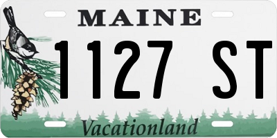 ME license plate 1127ST