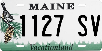 ME license plate 1127SV