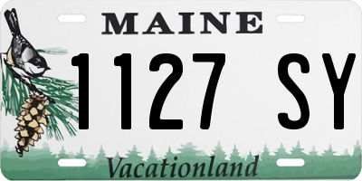 ME license plate 1127SY
