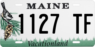 ME license plate 1127TF