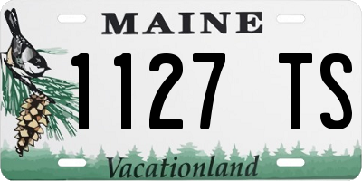 ME license plate 1127TS