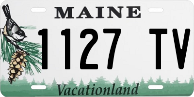 ME license plate 1127TV