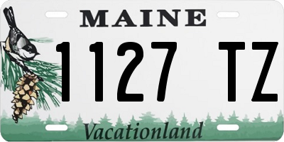 ME license plate 1127TZ