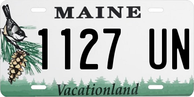 ME license plate 1127UN