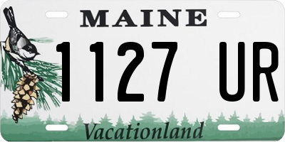 ME license plate 1127UR