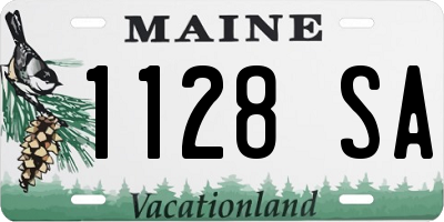 ME license plate 1128SA