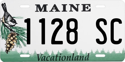 ME license plate 1128SC