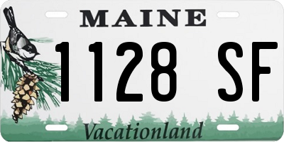 ME license plate 1128SF