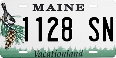 ME license plate 1128SN