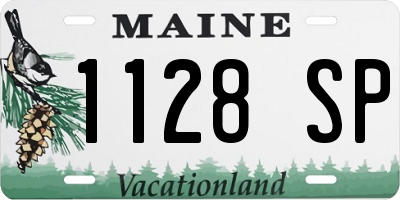 ME license plate 1128SP
