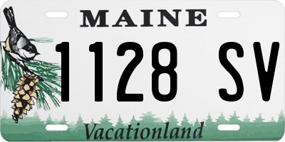 ME license plate 1128SV