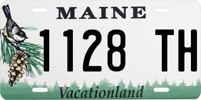 ME license plate 1128TH