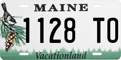 ME license plate 1128TO