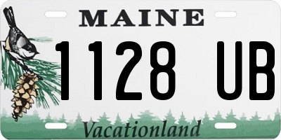 ME license plate 1128UB