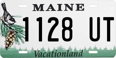 ME license plate 1128UT