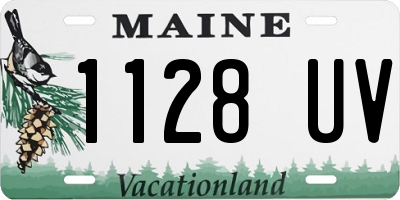 ME license plate 1128UV